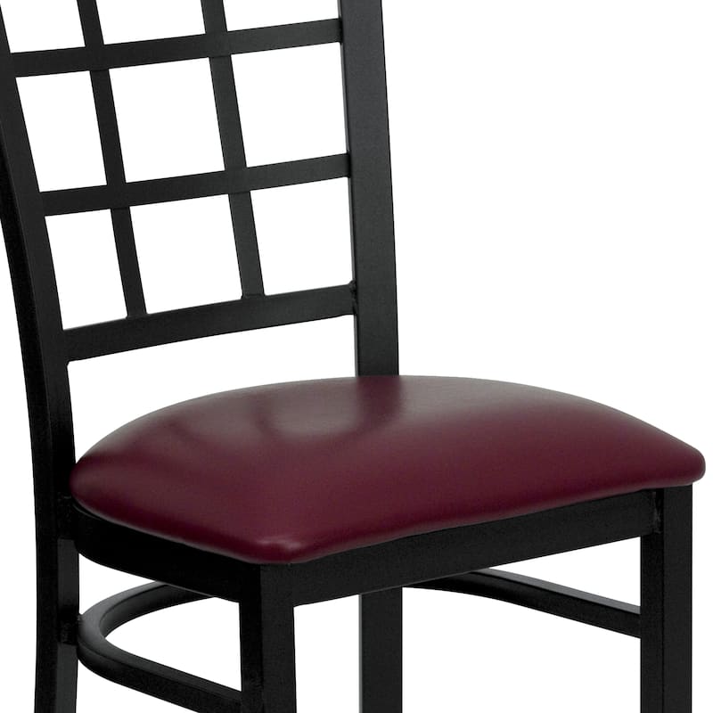Window Back Metal Restaurant Chair - 16.75"W x 20"D x 36.5"H - 16.75"W x 20"D x 36.5"H