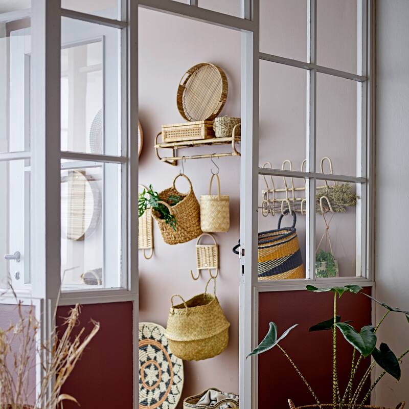 Woven Rattan Display Boxes with Glass Lids & Fir Wood Frame