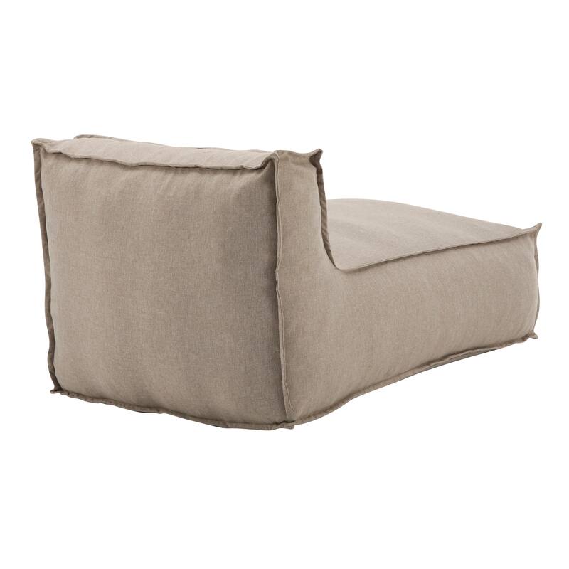Roomfitters Ramona Outdoor Bean Bag Lounge Chair with Water Resistant Fabric, Beige