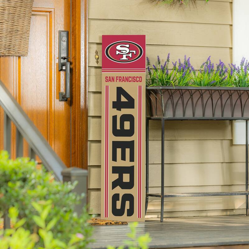 47" Double Sided Seasonal Porch Leaner, San Francisco 49ers - 47" x 11.25"