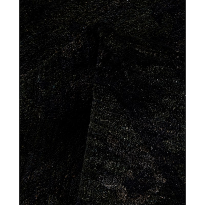 Overdyed One-of-a-Kind Hand-Knotted Area Rug - Black - 4' 1" x 6' 3"