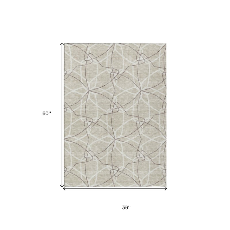 HomeRoots Geometric Modern Rectangle Outdoor Rug