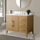 preview thumbnail 102 of 128, Vanity Art 42" Single Sink Bathroom Vanity Cabinet with Engineered Marble Countertop