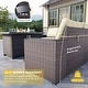 preview thumbnail 73 of 125, Kullavik 13 Pieces Outdoor Patio Furniture Set with Fire Pit Table w/ Wide Armrests