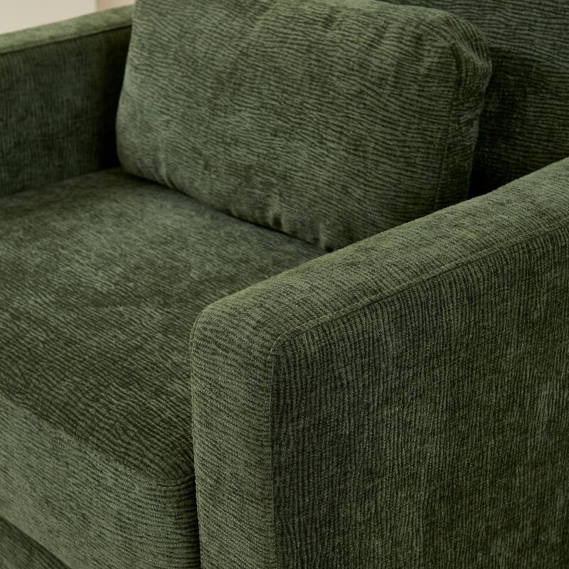 Modern Accent Chair, Chenille Upholstery Armchair - Modern Style, Solid Wood Frame - Ideal for Living Room, Bedroom, Office