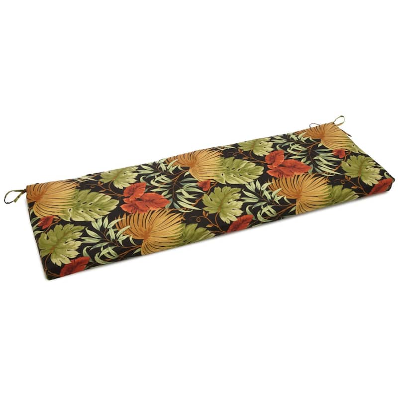 Blazing Needles 63-inch All-Weather Bench Cushion - 63 x 19 - Tropique Raven