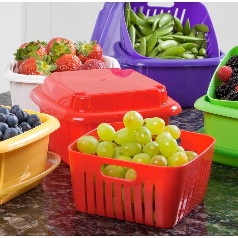 Hutzler 3-in-1 Berry Keeper Colander and Container, Keeps Berries Fresh Longer, 2 Pints