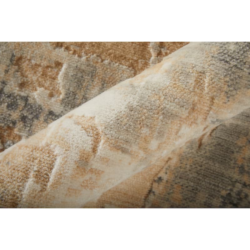 Grand Bazaar Hartman Machine Made Abstract Modern Area Rug