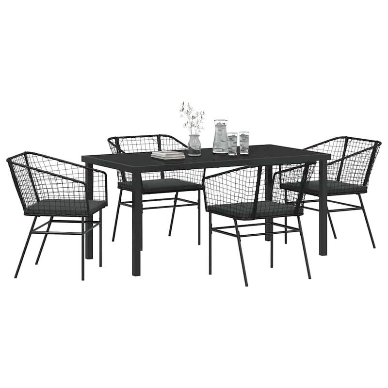 vidaXL Garden Dining Set Poly Rattan