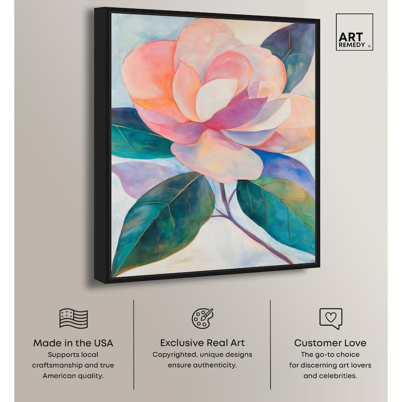 Pink Magnolia II Canvas by Art Remedy