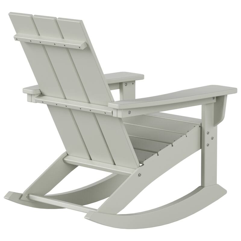 Shoreside Modern Eco-Friendly All Weather Poly Adirondack Rocking Chairs (Set of 2)