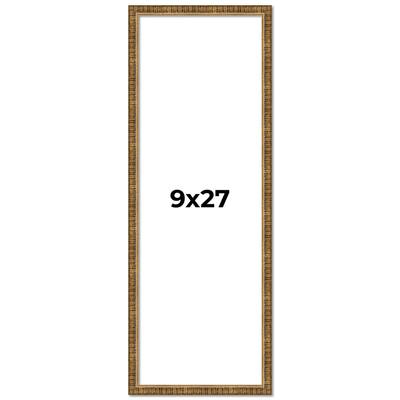 9x27 Frame Gold Kingsley Distressed Solid Wood Picture Frame Width