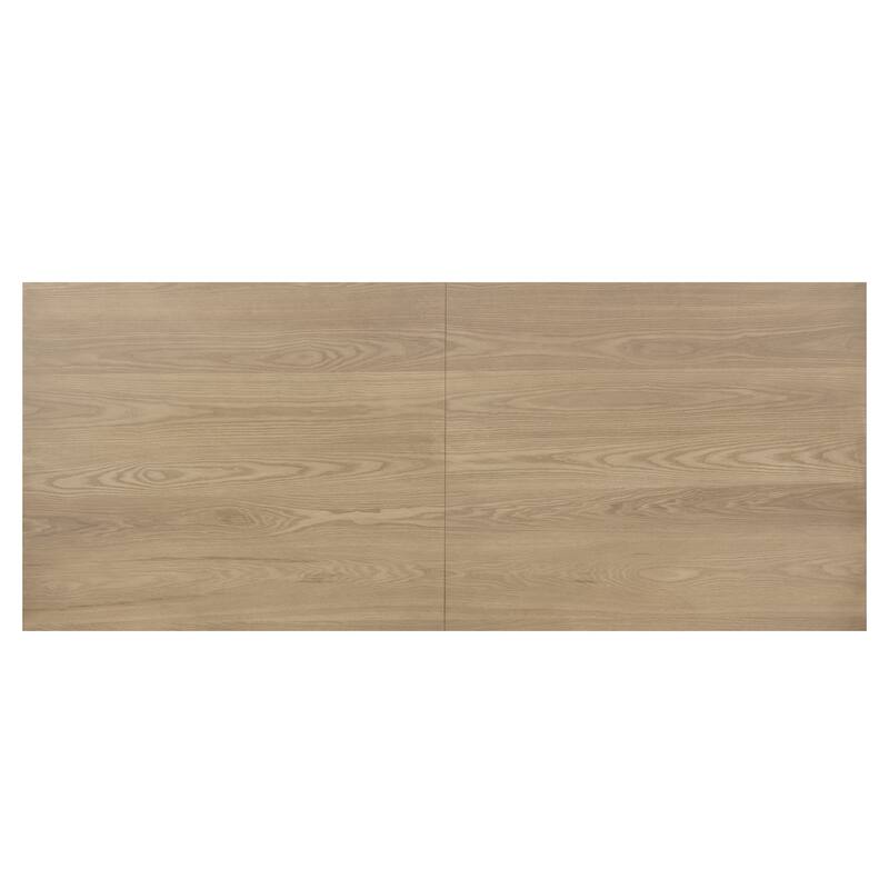 Roomfitters 95" Rectangular Dining Table with Solid Wood Top & Sculpted Pedestal Bases, Modern Dining Room Table