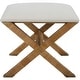 preview thumbnail 1 of 4, Uttermost St. Tropez Rattan Small Bench - 19 W X 18 H X 15.75 D (in)