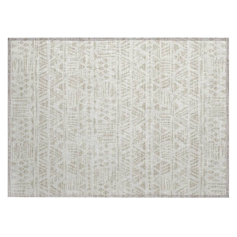 Machine Washable Indoor/ Outdoor Chantille Boho Tribal Rug