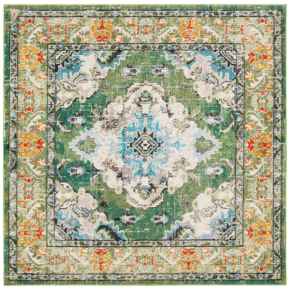 SAFAVIEH Monaco Oceane Boho Medallion Distressed Area Rug