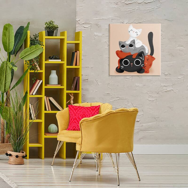 Stupell Stacked Cats Pile Canvas Wall Art Design By Sarah Hickman