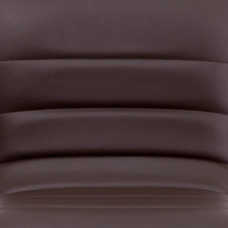 Modern Vinyl Stitch Back Adjustable Height Barstool - 16"W x 19"D x 35" - 44"H