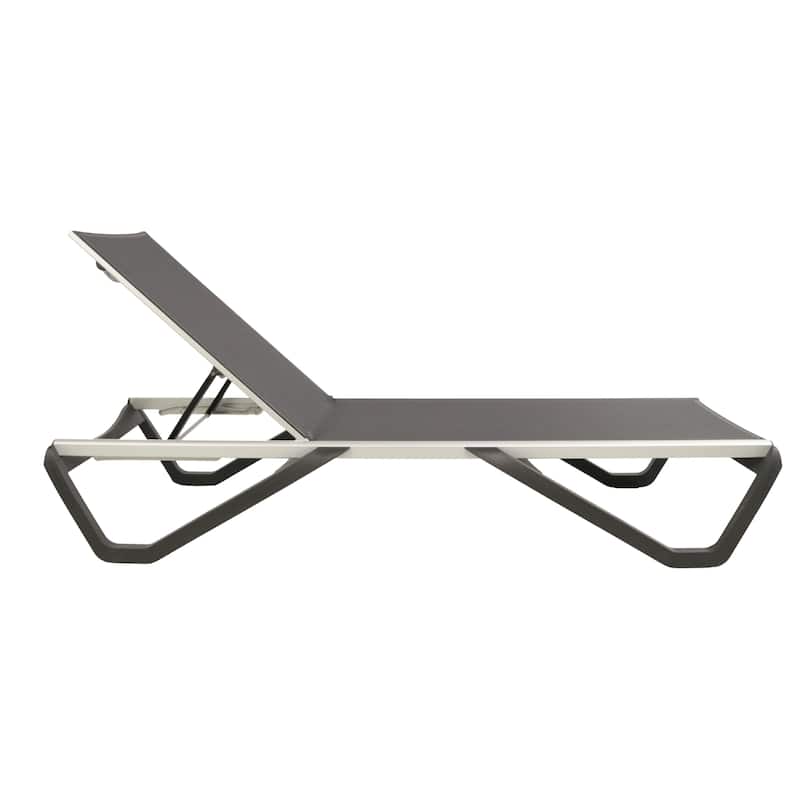 Furnish Theory Seabreeze Deck Patio Sunlounger Sun Lounger Lounge Chair Sling Chaise Lounger (Various Frame & Mesh Colors)