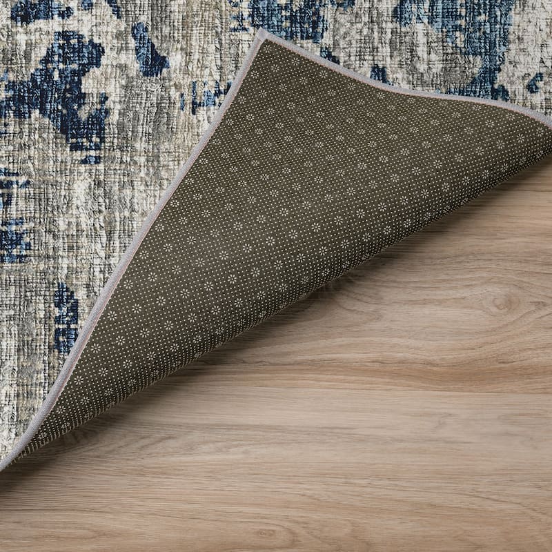 Indoor/ Outdoor Accord Modern Abstract Polyester Washable Rug New