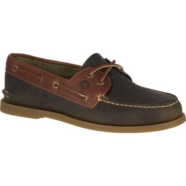 men's authentic original leather boat shoe oatmeal