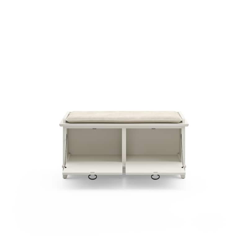 The Gray Barn Old Stone Upholstered Storage Bench