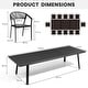 preview thumbnail 18 of 28, 9/11/13-Piece Patio Dining Set Outdoor All-Weather Aluminum Dining Table and Woven Twist Wicker Stackable Chairs