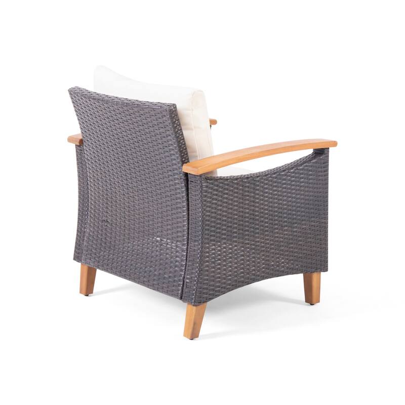 Isla Outdoor 4-seater Coffee Table Chat Set by Christopher Knight Home