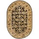 SAFAVIEH Handmade Classic Clotilda Traditional Oriental Wool Rug - 7'6" x 9'6" Oval - Black/Gold
