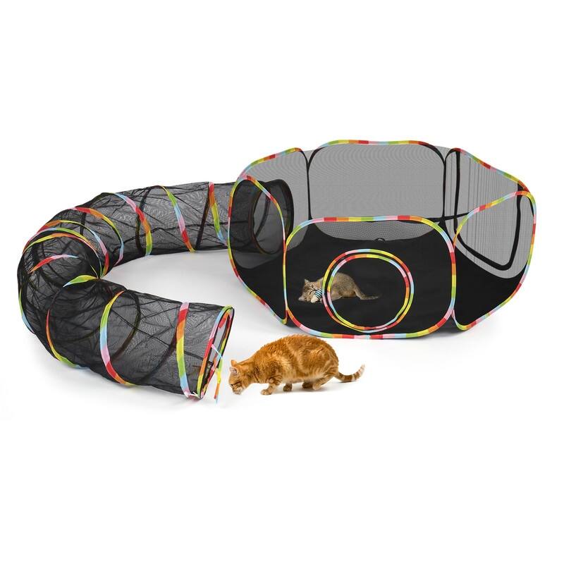 Outdoor Cat Play Tent with Tunnel