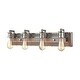 preview thumbnail 1 of 1, Gridiron 4-Light Vanity Light in Weathered Zinc and Polished Nickel