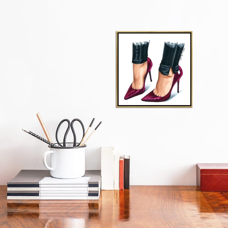 iCanvas "Peony Heels" by Elza Fouche Framed Canvas Print