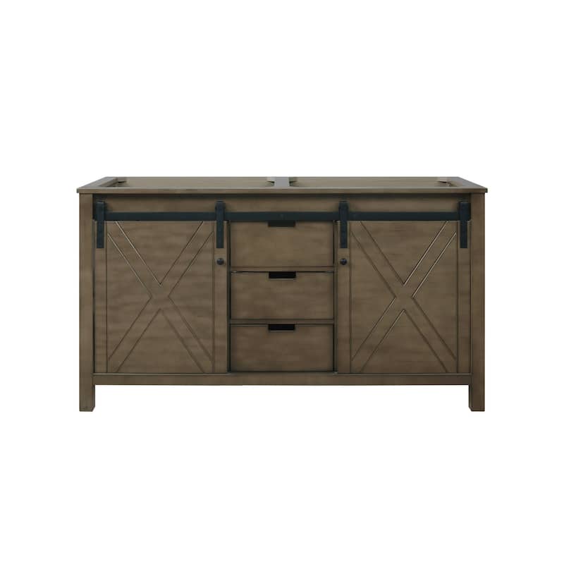 Marsyas 60 in W x 22 in D Brown Double Bath Vanity - Rustic Brown
