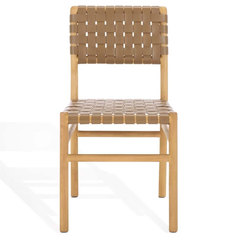 SAFAVIEH Couture Jeremiah Woven Leather Dining Chair - 18"W x 22"D x 34"H