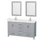 Option Gray / Carrara Cultured Marble Top / Brushed