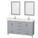 Option Gray / Carrara Cultured Marble Top / Brushed