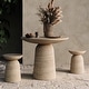 preview thumbnail 7 of 14, Studio London Faux Travertine Bistro Table Maddox Concrete Patio Table