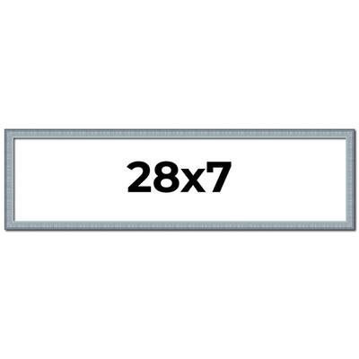 28x7 Frame Rustic Sky Blue Solid Wood Picture Frame | 0.75 Inch