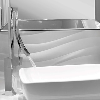 STYLISH Single Handle Bathroom Faucet for Single Hole Brass Vessel Mixer Tap - Faucet Height: 17 1/2" Spout Height: 8"