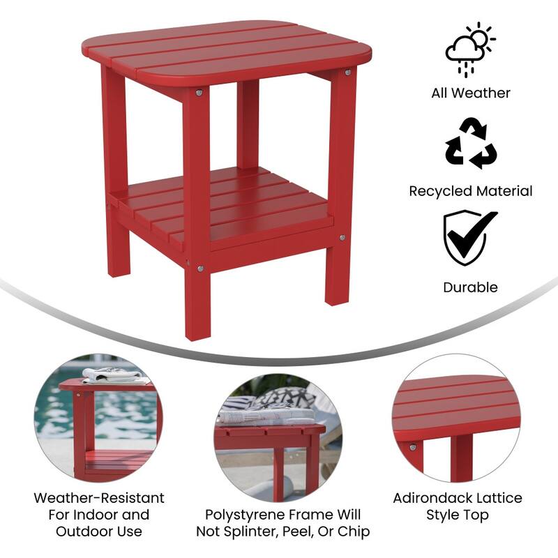 All-Weather Adirondack Style Patio Side Table
