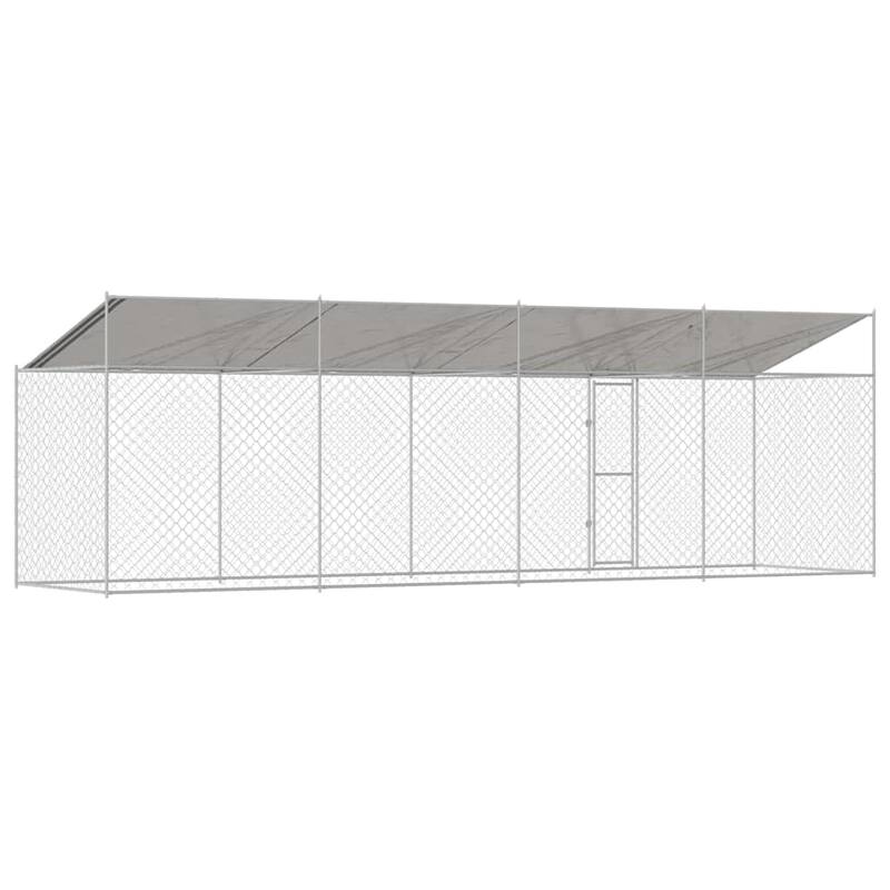 Dog Cage Silver 400/600/800 x 200 x 256 cm Galvanised Steel