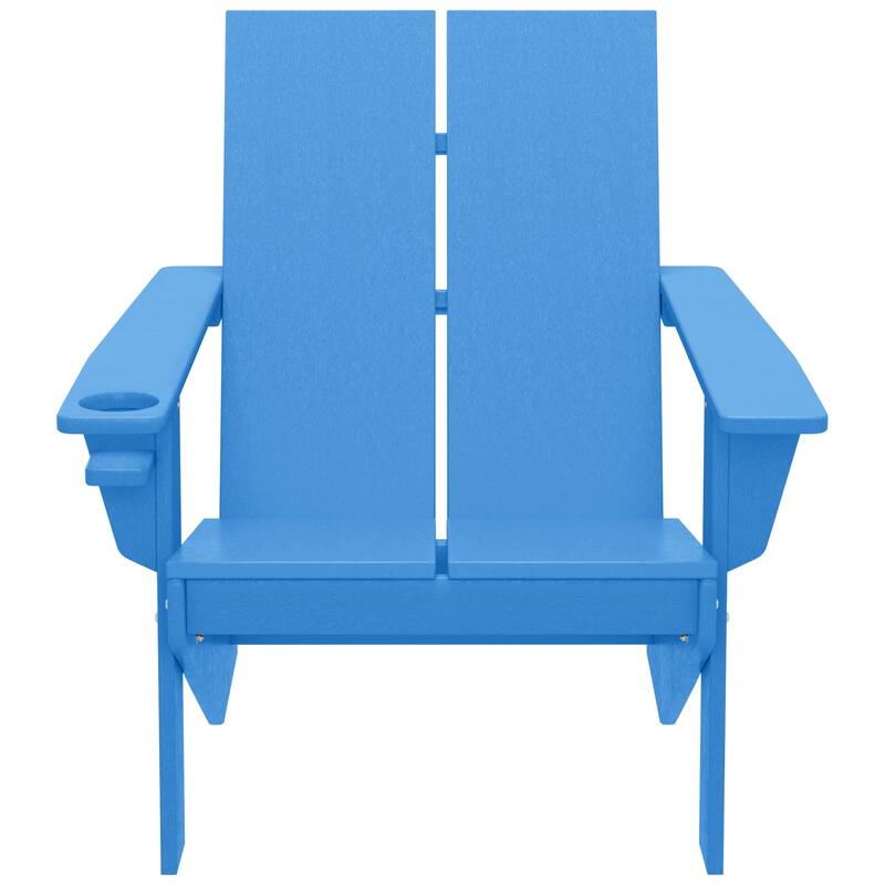 Coastin Modern Poly Adirondack Chair (Set of 4), Black