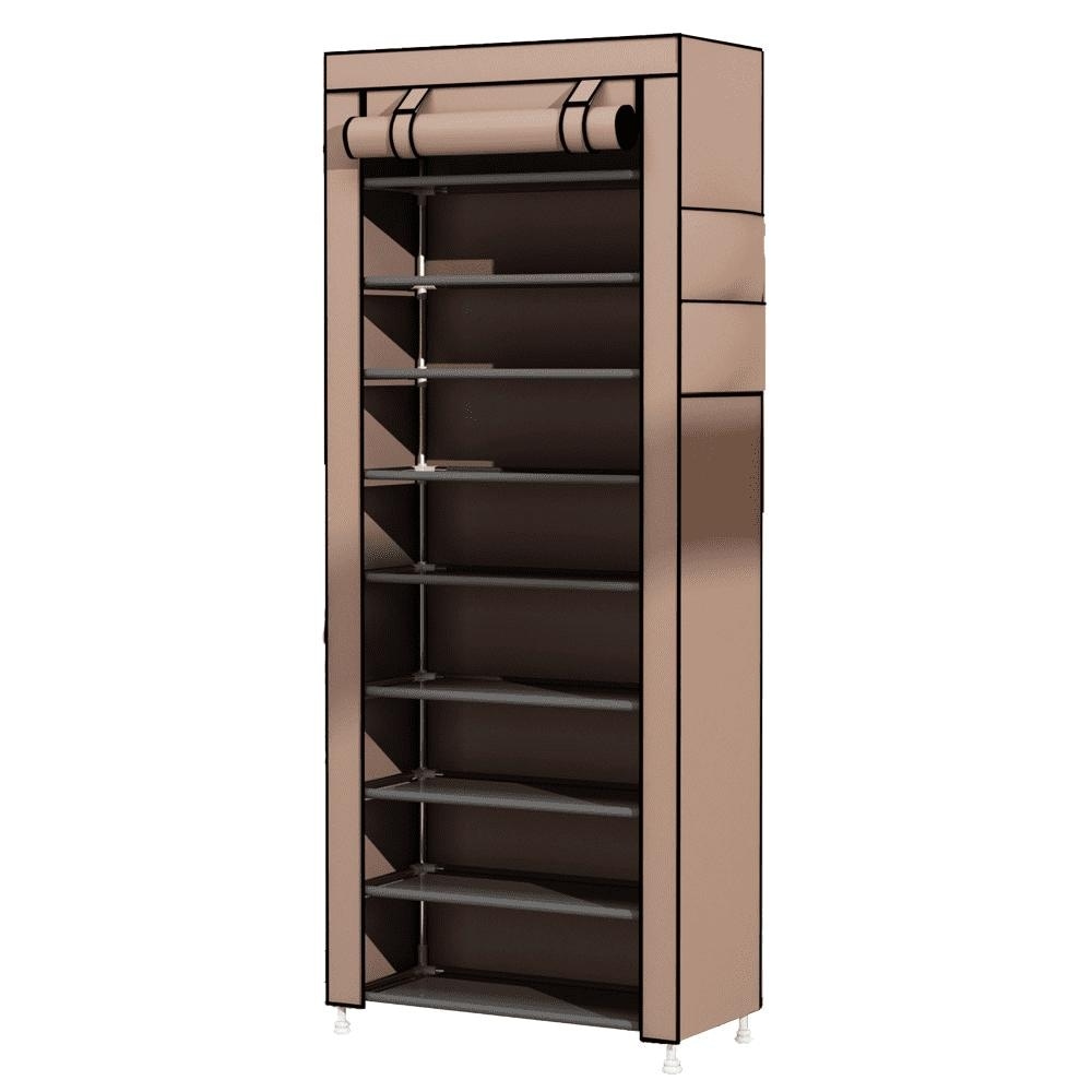 SUGIFT 10 Tier Shoe Rack, Shoe Storage Cabinet with Dustproof Cover, 1 unit  - Fry's Food Stores