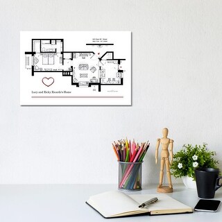iCanvas "Apartment From I Love Lucy" by TV Floorplans & More Canvas Print