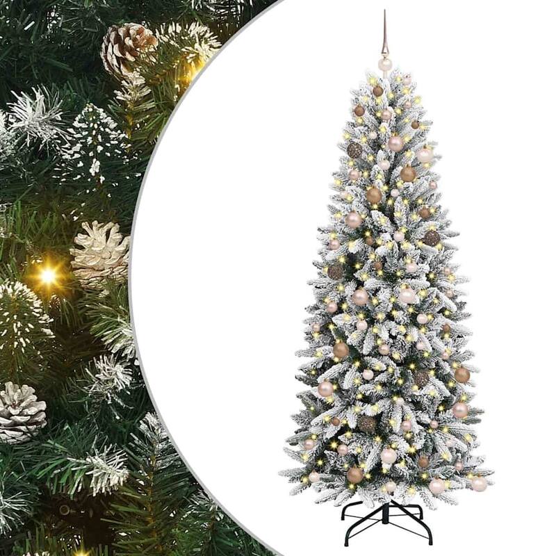 vidaXL Artificial Christmas Tree with 150/300 LEDs White
