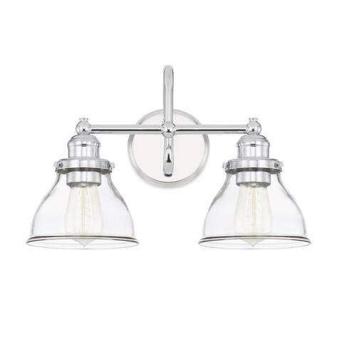 Baxter 2-light Bath/ Vanity Fixture w/ Clear Glass