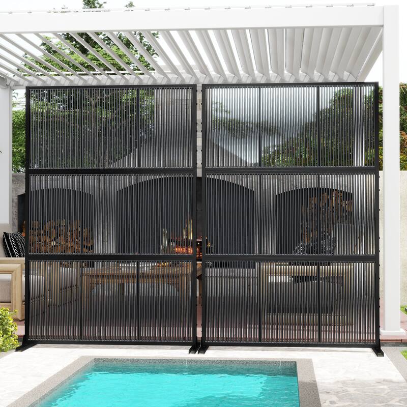 2Set Patio Outdoor Privacy Metal Screens and Panels