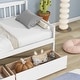 preview thumbnail 22 of 25, Kids Daybed Wood Sofa Bed with Pull-out Storage Drawers Twin Size Platform Storage Bed with Headboard Footboard Guardrails