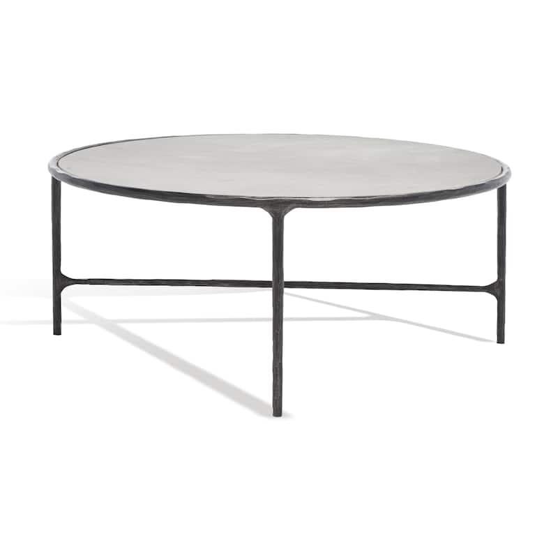 SAFAVIEH Couture Venanzia Round Metal Coffee Table - 36" W x 36" L x 15" H - 36"W x 36"D x 15"H