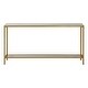 preview thumbnail 1 of 1, Uttermost Hayley 60 Inch Wide Metal Console Table with Mirrored Top Antiqued Gold Leaf